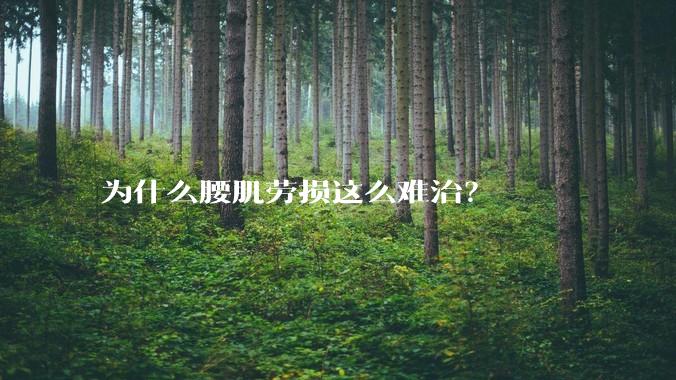 为什么腰肌劳损这么难治？