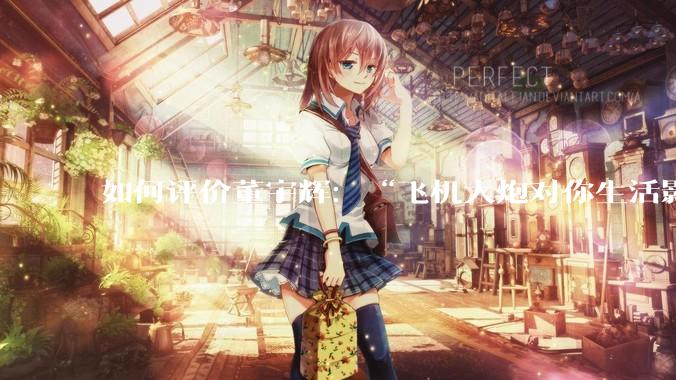 如何评价董宇辉：“飞机大炮对你生活影响其实并不大，小家电才是真正提升每个人生活质量”这个观点？